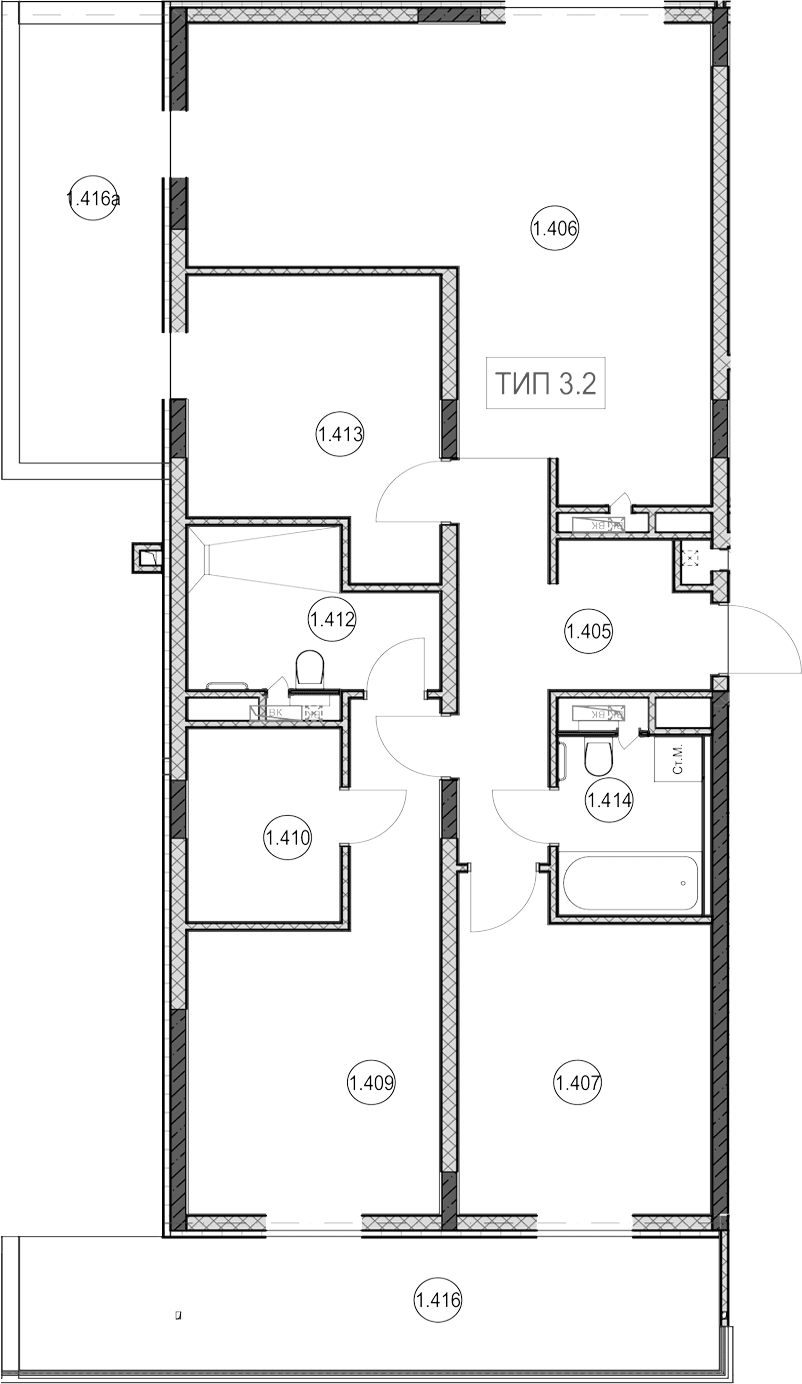 Продается 1-комн. квартира, 68.5 м²