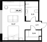 Продается 1-комн. квартира, 29.25 м²
