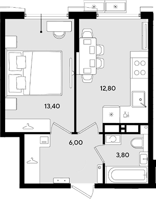 Продается 2-комн. квартира, 36 м²