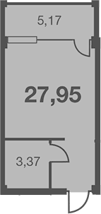 Продается 1-комн. квартира, 22.78 м²