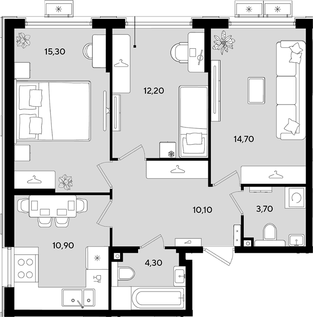 Продается 3-комн. квартира, 71.2 м²