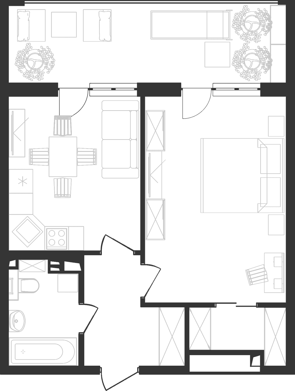 Продается 1-комн. квартира, 44.96 м²