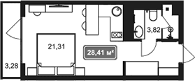Продается 1-комн. квартира, 25.13 м²