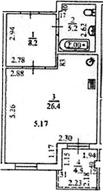 Продается 1-комн. квартира, 39.8 м²