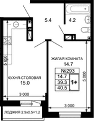 Продается 2-комн. квартира, 39.55 м²