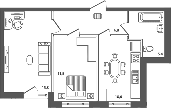 Продается 2-комн. квартира, 50.1 м²