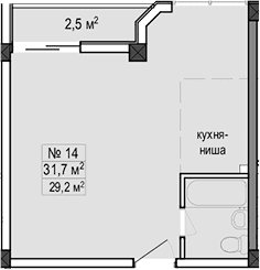 Продается 1-комн. квартира, 31.7 м²