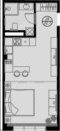 Продается 1-комн. квартира, 32.5 м²