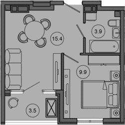 Продается 2-комн. квартира, 29.2 м²
