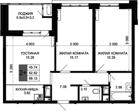 Продается 3-комн. квартира, 62.82 м²