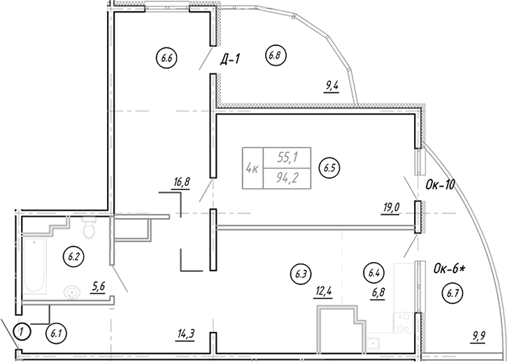 Продается 3-комн. квартира, 79 м²