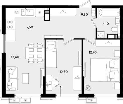 Продается 3-комн. квартира, 59.3 м²