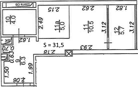 Продается 1-комн. квартира, 25.8 м²