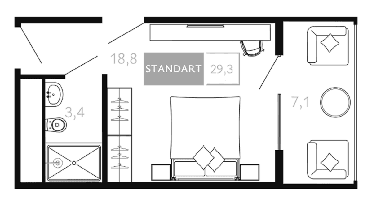 Продается 1-комн. квартира, 22.2 м²