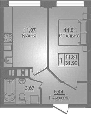 Продается 1-комн. квартира, 32 м²