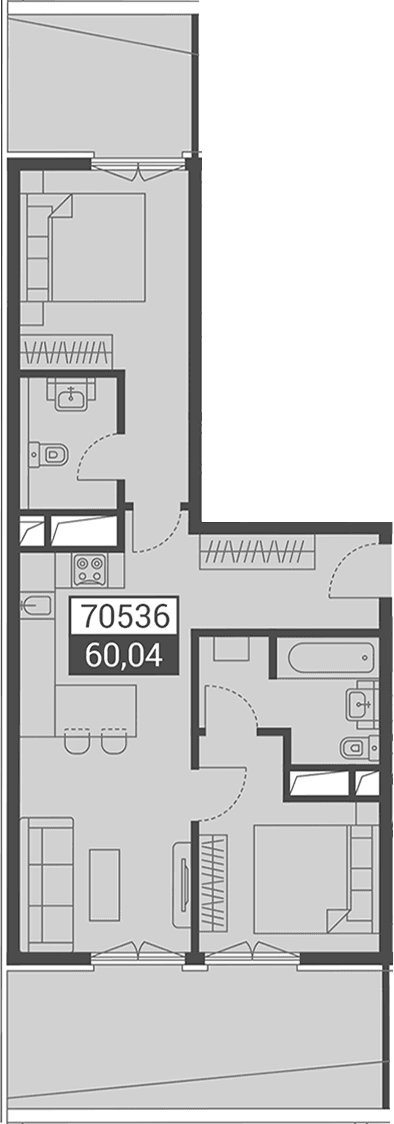 Продается 1-комн. квартира, 74 м²