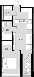 Продается 1-комн. квартира, 36.15 м²