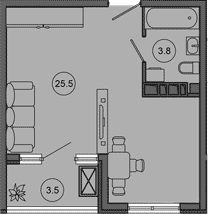 Продается 1-комн. квартира, 29.3 м²