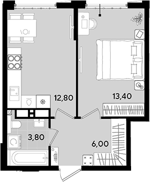 Продается 1-комн. квартира, 36 м²