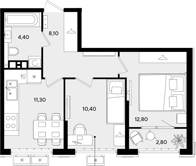 Продается 2-комн. квартира, 47 м²