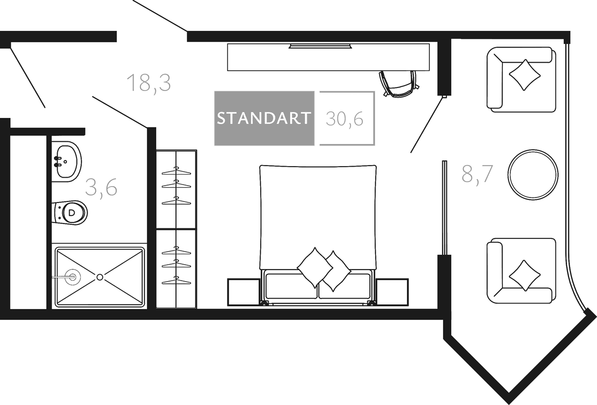 Продается 1-комн. квартира, 21.9 м²