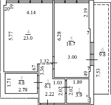 Продается 2-комн. квартира, 56.5 м²