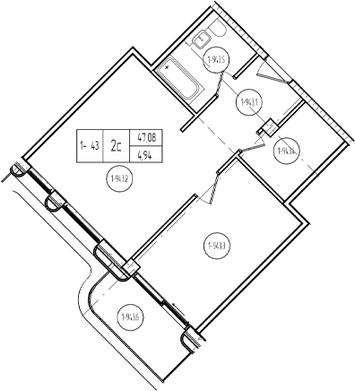 Продается 2-комн. квартира, 50.3 м²