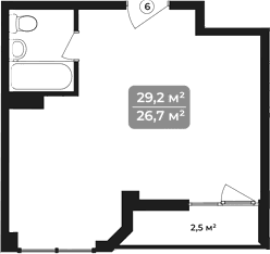 Продается 1-комн. квартира, 29.2 м²