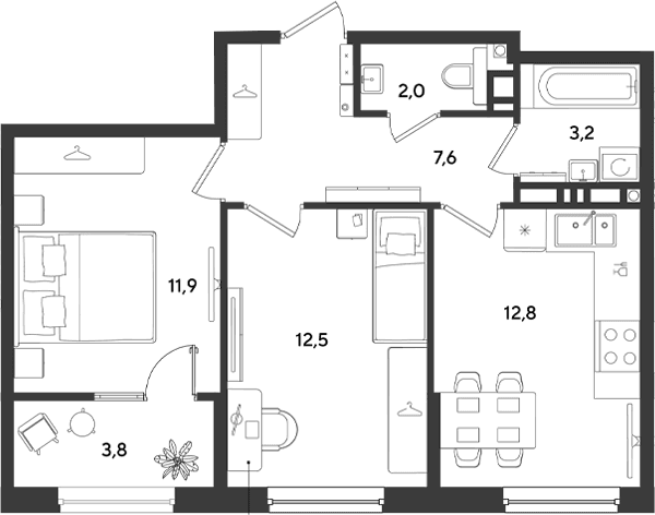 Продается 2-комн. квартира, 50 м²
