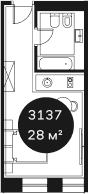 Продается 1-комн. квартира, 28.03 м²