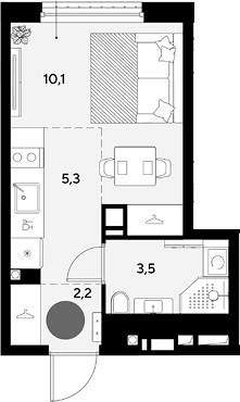 Продается 1-комн. квартира, 21.1 м²