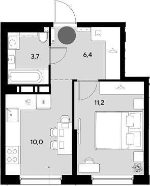 Продается 1-комн. квартира, 31.3 м²