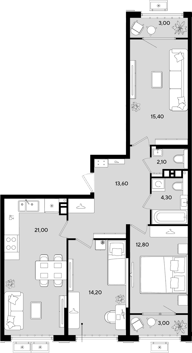 Продается 4-комн. квартира, 83.4 м²