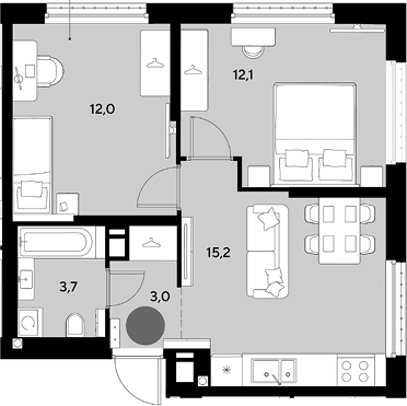 Продается 3-комн. квартира, 46 м²