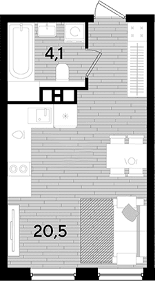 Продается 1-комн. квартира, 24.6 м²