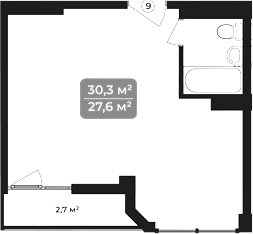 Продается 1-комн. квартира, 30.3 м²
