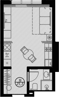 Продается 1-комн. квартира, 25.8 м²