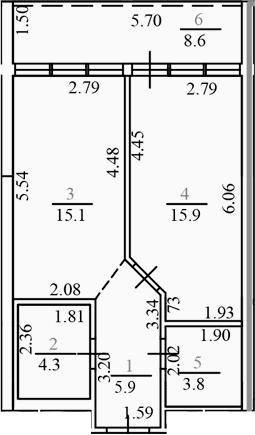 Продается 2-комн. квартира, 45 м²