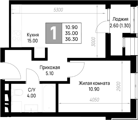 Продается 1-комн. квартира, 35 м²
