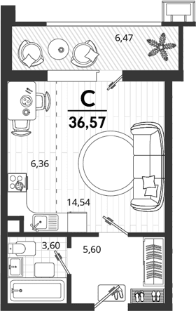 Продается 1-комн. квартира, 30.1 м²