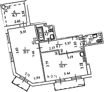 Продается 1-комн. квартира, 59.4 м²