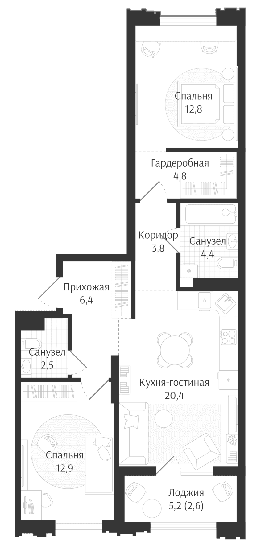 Продается 3-комн. квартира, 68 м²