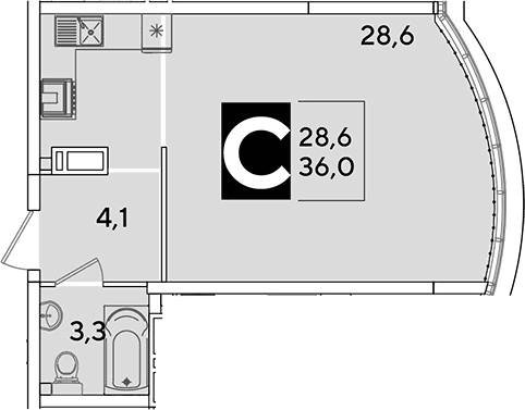 Продается 1-комн. квартира, 36 м²