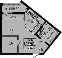 Продается 1-комн. квартира, 37.6 м²