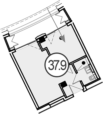 Продается 1-комн. квартира, 37.9 м²