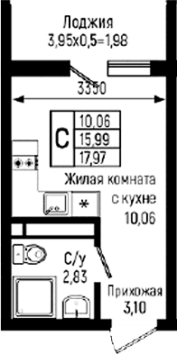Продается 1-комн. квартира, 15.99 м²