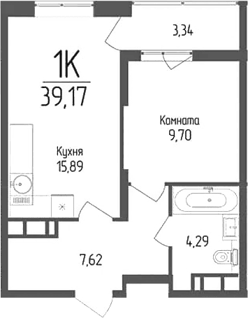 Продается 1-комн. квартира, 37.5 м²