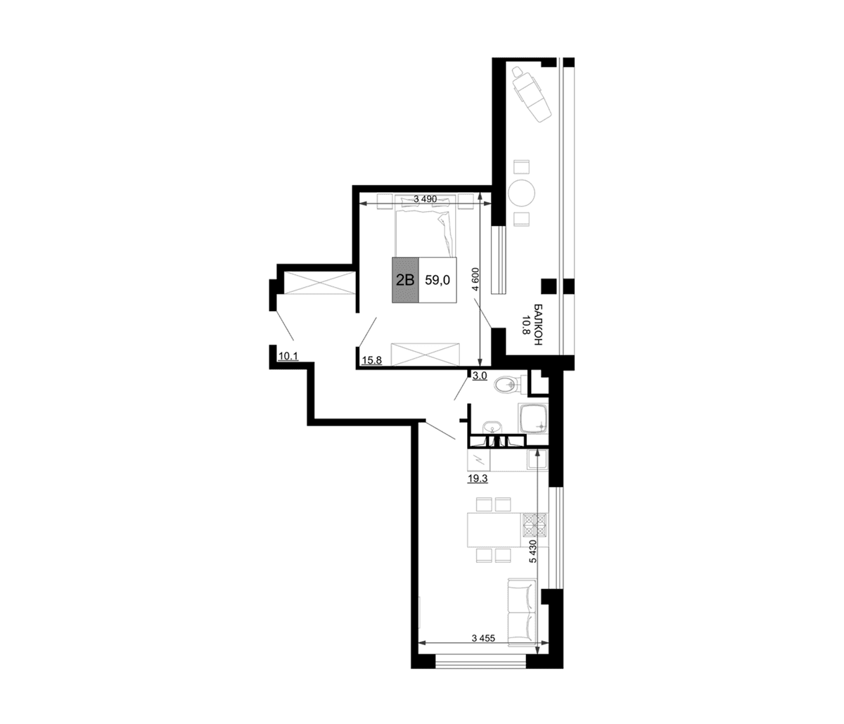 Продается 2-комн. квартира, 48.2 м²