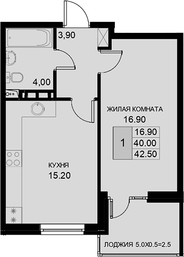 Продается 1-комн. квартира, 40 м²