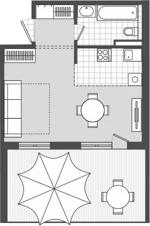 Продается 1-комн. квартира, 55.1 м²